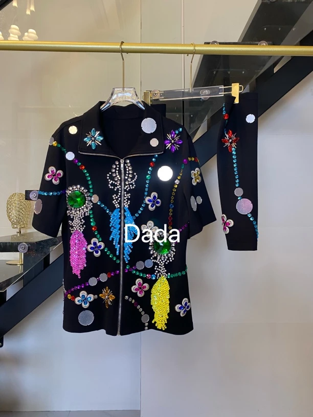 Dada设计款新款重工个性款休闲时尚百搭洋气宽松短袖T恤