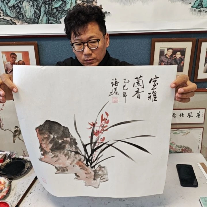 国画贾海瑞老师现场定制