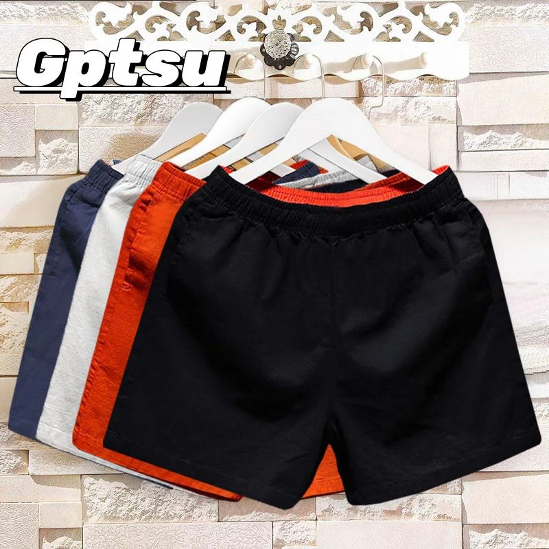 GPTSu短裤男潮三分裤男夏季纯棉3分大裤衩4分宽松休闲沙滩裤运动
