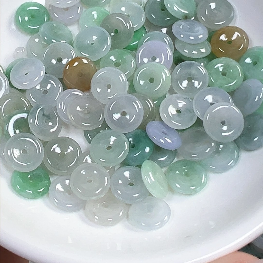 翡翠散珠平安扣一个