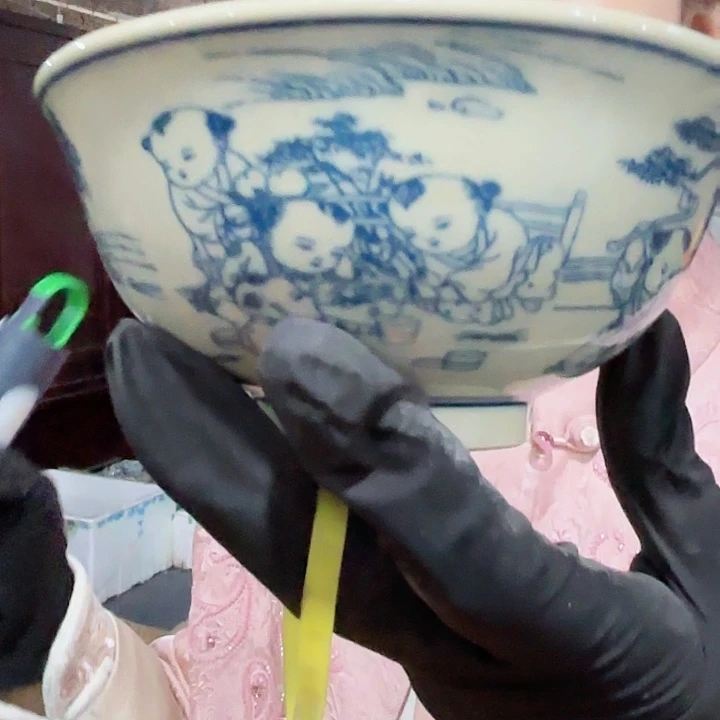 陶其他景德镇高温陶瓷黄希希5寸碗娃娃画片