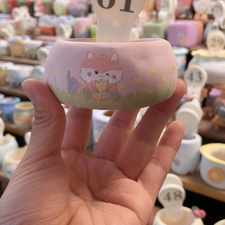 61…….手工手绘花盆