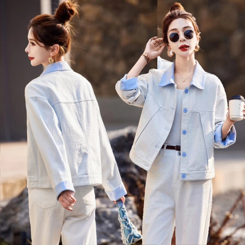 外套春游出行衣服牛仔洋气时尚洋气休闲装2025新款小个子短款上衣