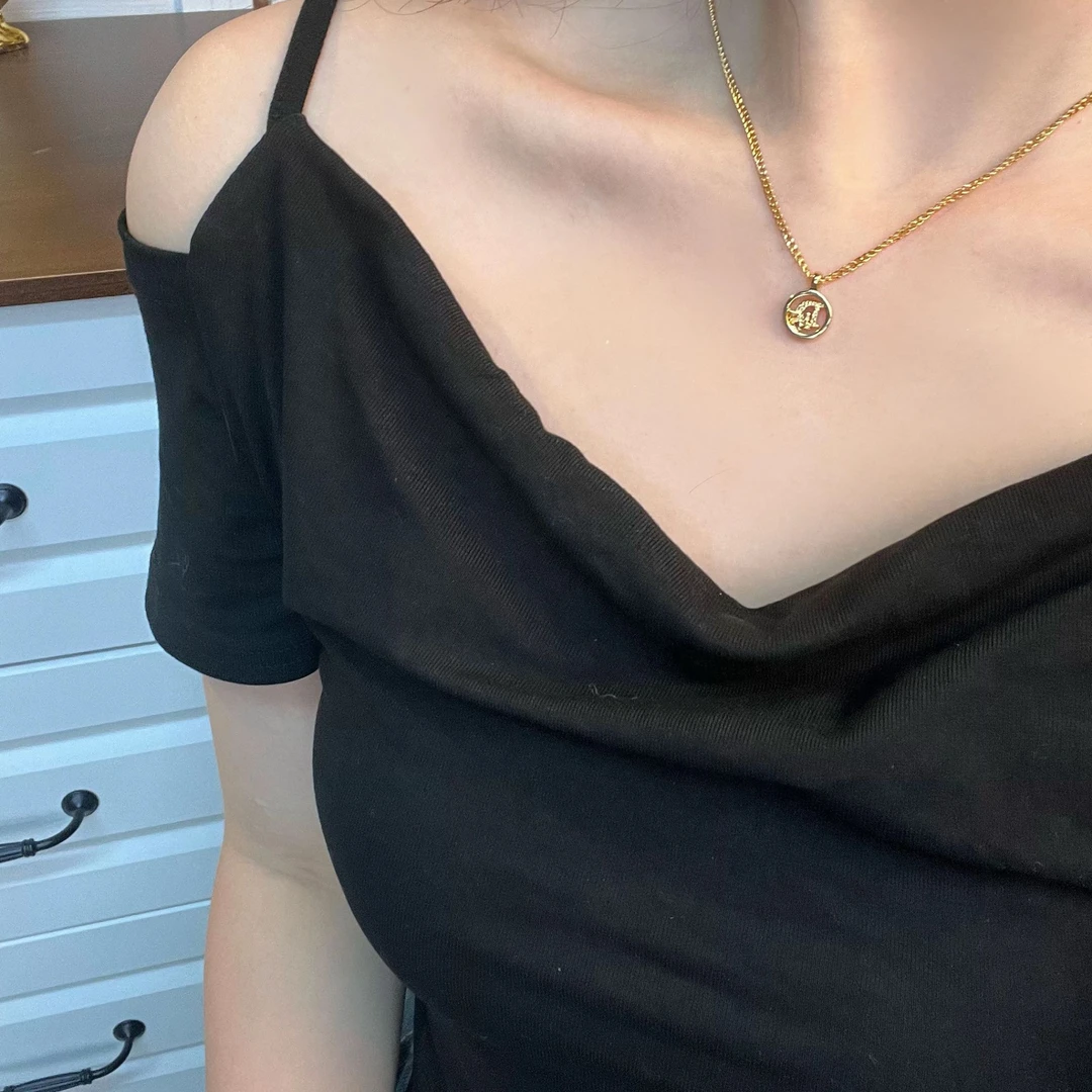 95新 DIOR/迪奥 中古dior字母logo圆环项链饰品时尚时尚轻奢气质