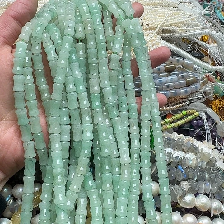 玛瑙/玉髓未镶嵌珠宝半成品一条8x12m东邻玉竹节
