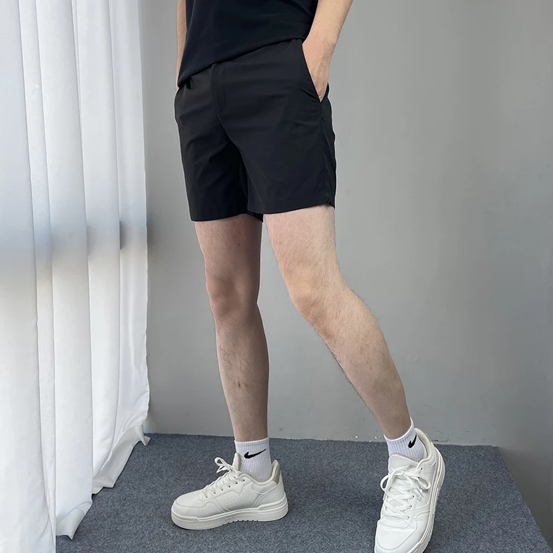 纯色速干弹力运动短裤男士青年健身三分裤舒服透气3分裤男沙滩裤