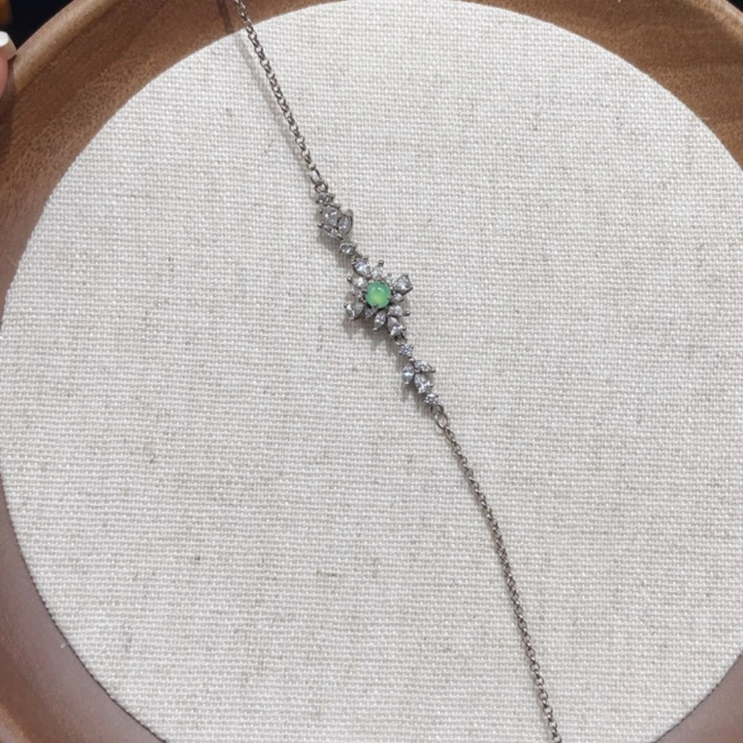 翡翠银S925镶嵌手链