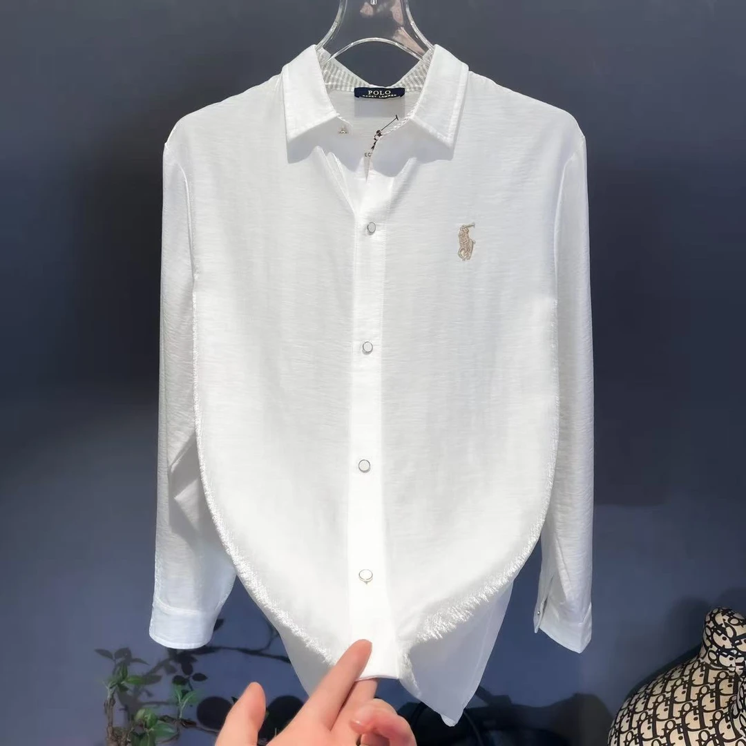 设计师男女同款百搭纯色轻奢宽松潮流时尚休闲Polo翻领C8123