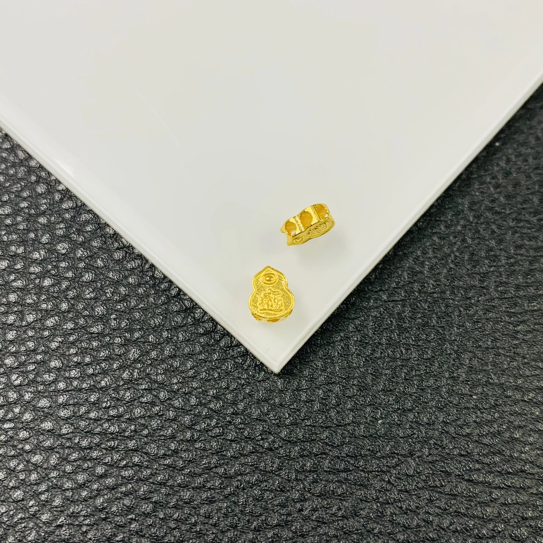 YZ4399-18K金6*5mm左右葫芦配件-JPF（多样性发其一）