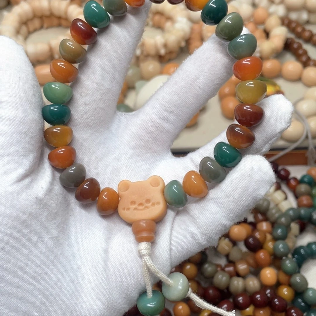 菩提根/象牙果吊坠水磨馒头手持893