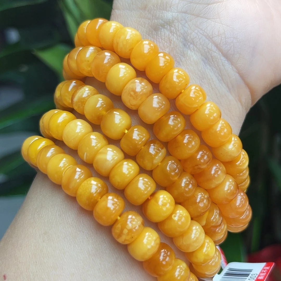 未镶嵌琥珀手链7-8 m老蜡