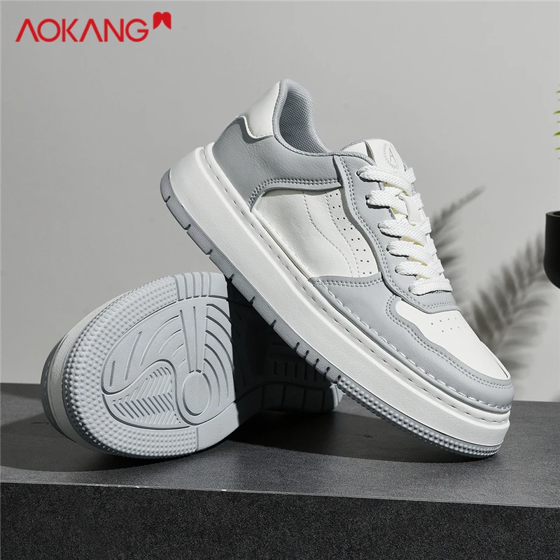 Aokang/奥康2025秋冬新款百搭增高耐磨防滑低帮潮流休闲韩版板鞋