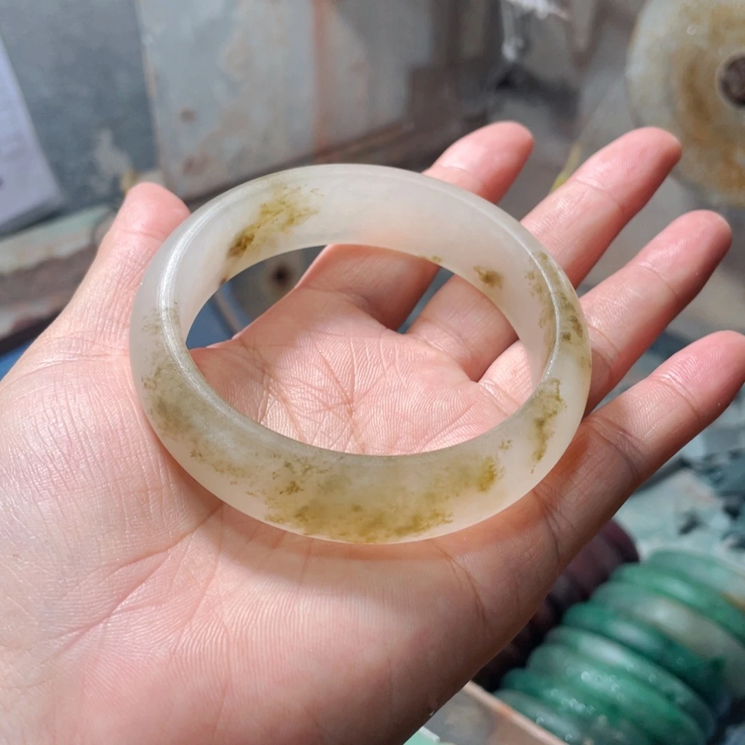 心***廿未镶嵌手镯石英质玉定制加工