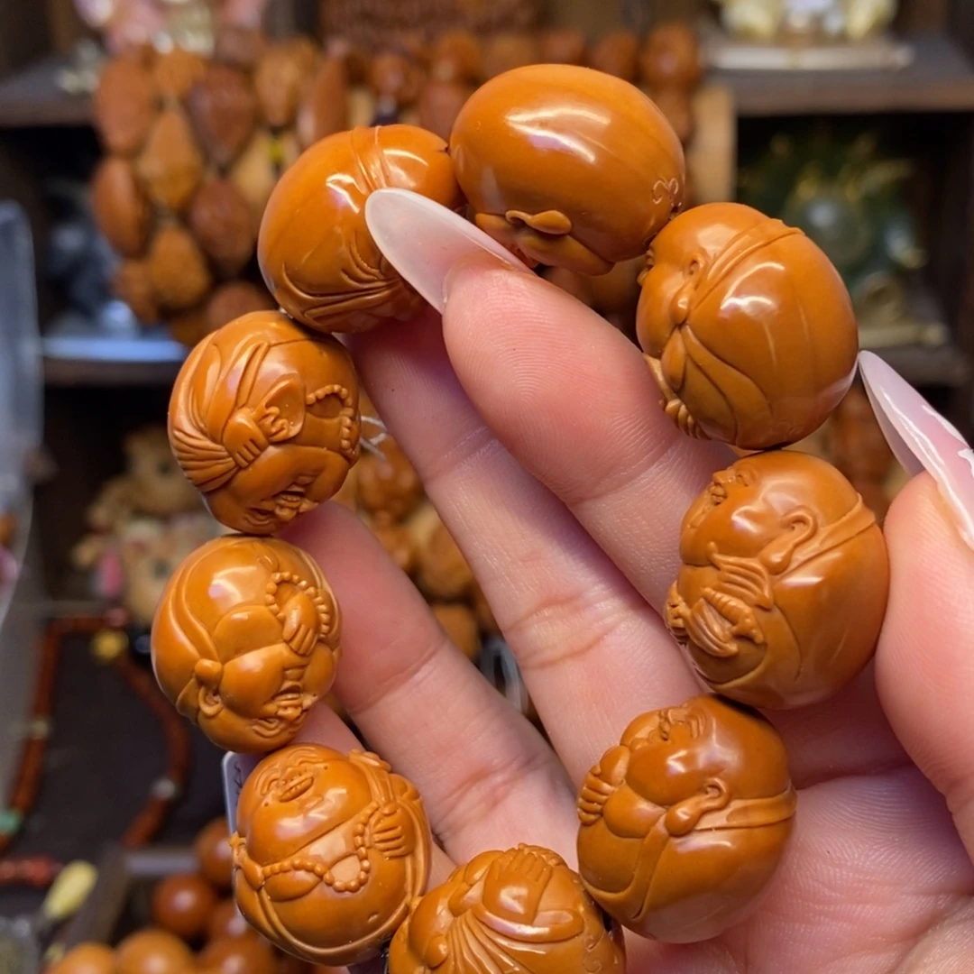 橄榄核手串/手链铁核光背弥勒