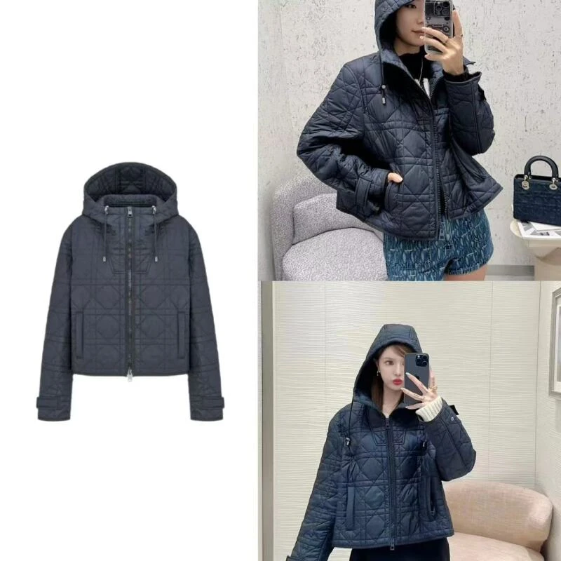 【李李推荐】24年秋冬新款藏蓝色连帽棉服休闲外套6000