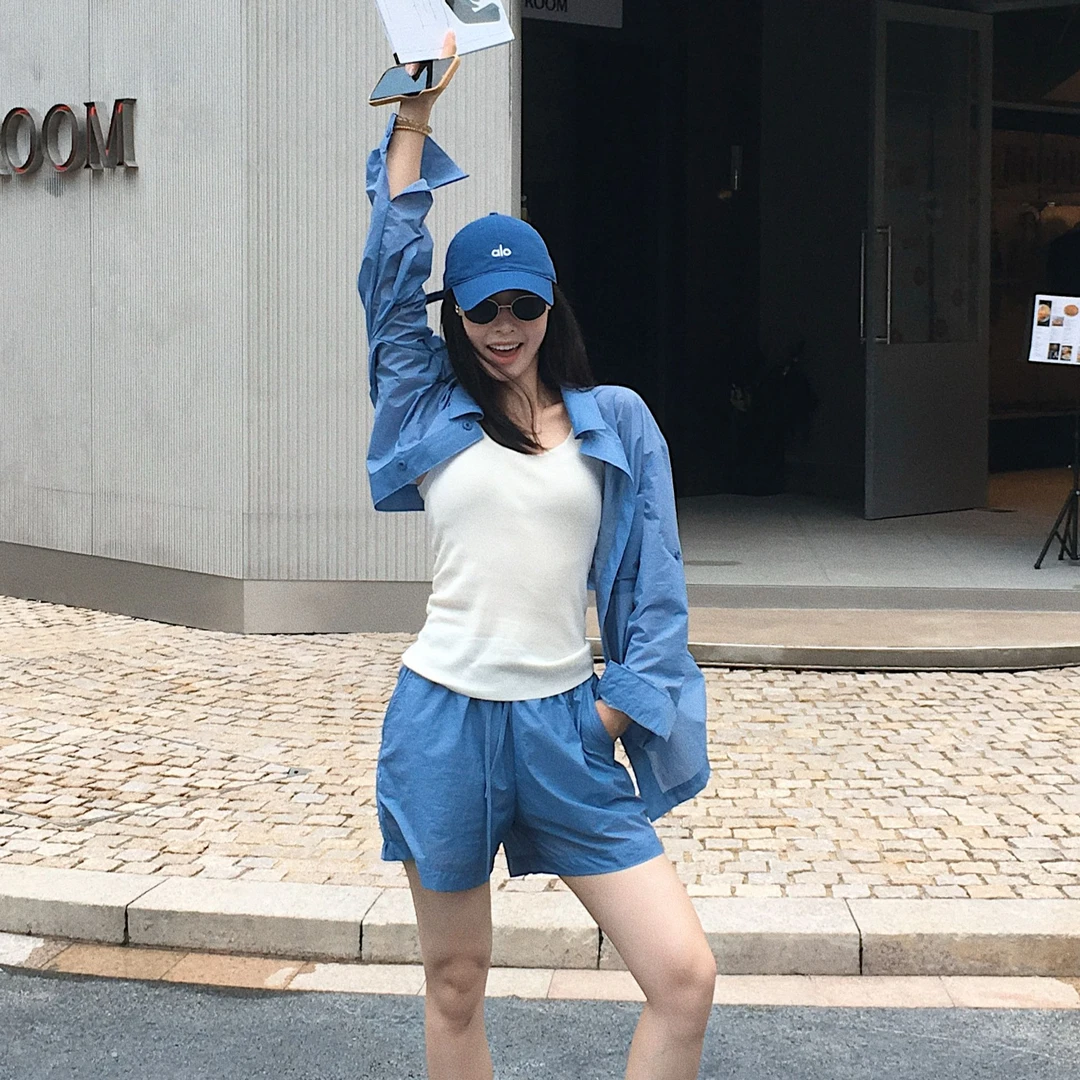 【夏夜月光】老钱风时尚薄款套装女款Y8433