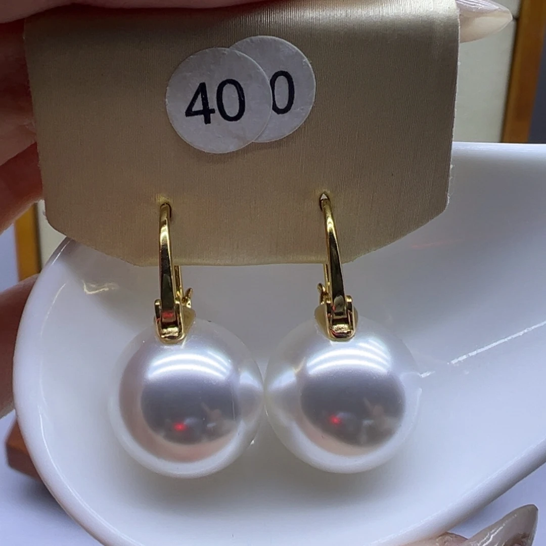 银S925镶嵌淡水珍珠耳饰