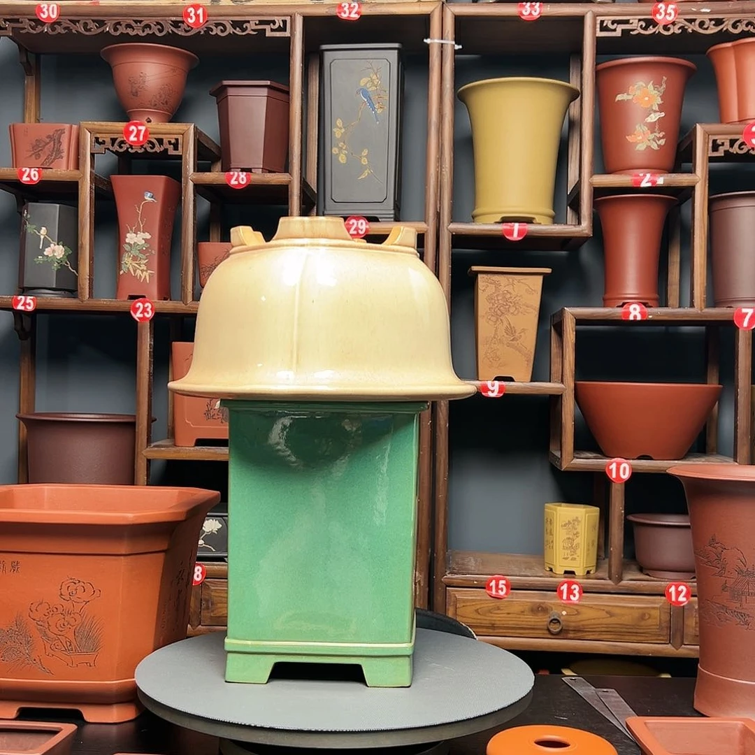 紫砂花盆姬*洛高温釉盆