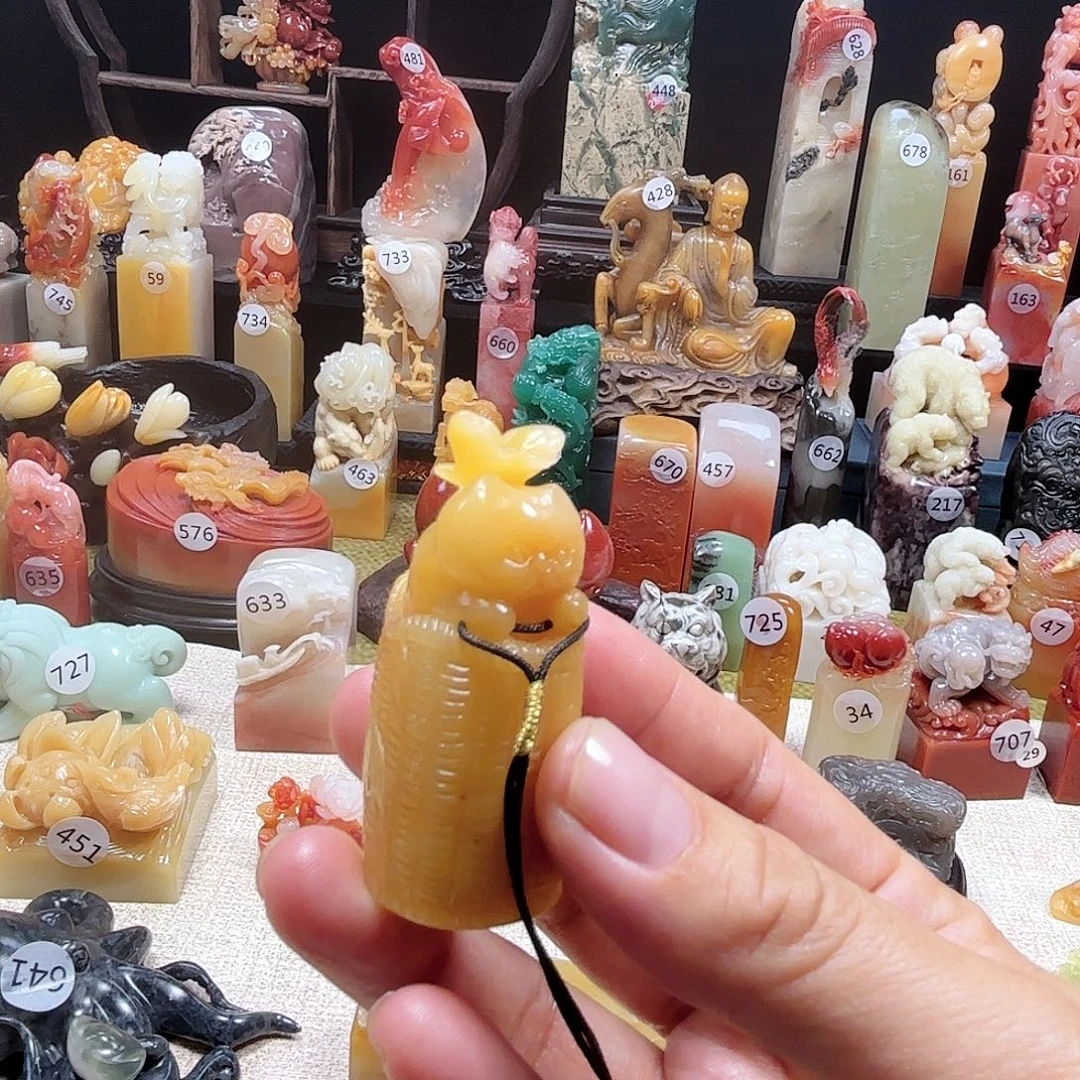 寿山石其他猫咪印章