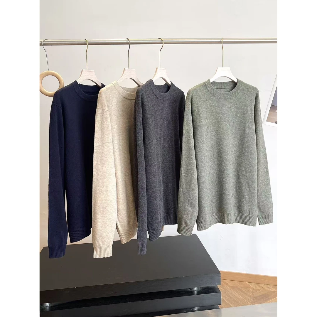 特！温暖舒适！商场余D 羊毛混纺圆领长袖针织衫毛衣C12 男装H7038