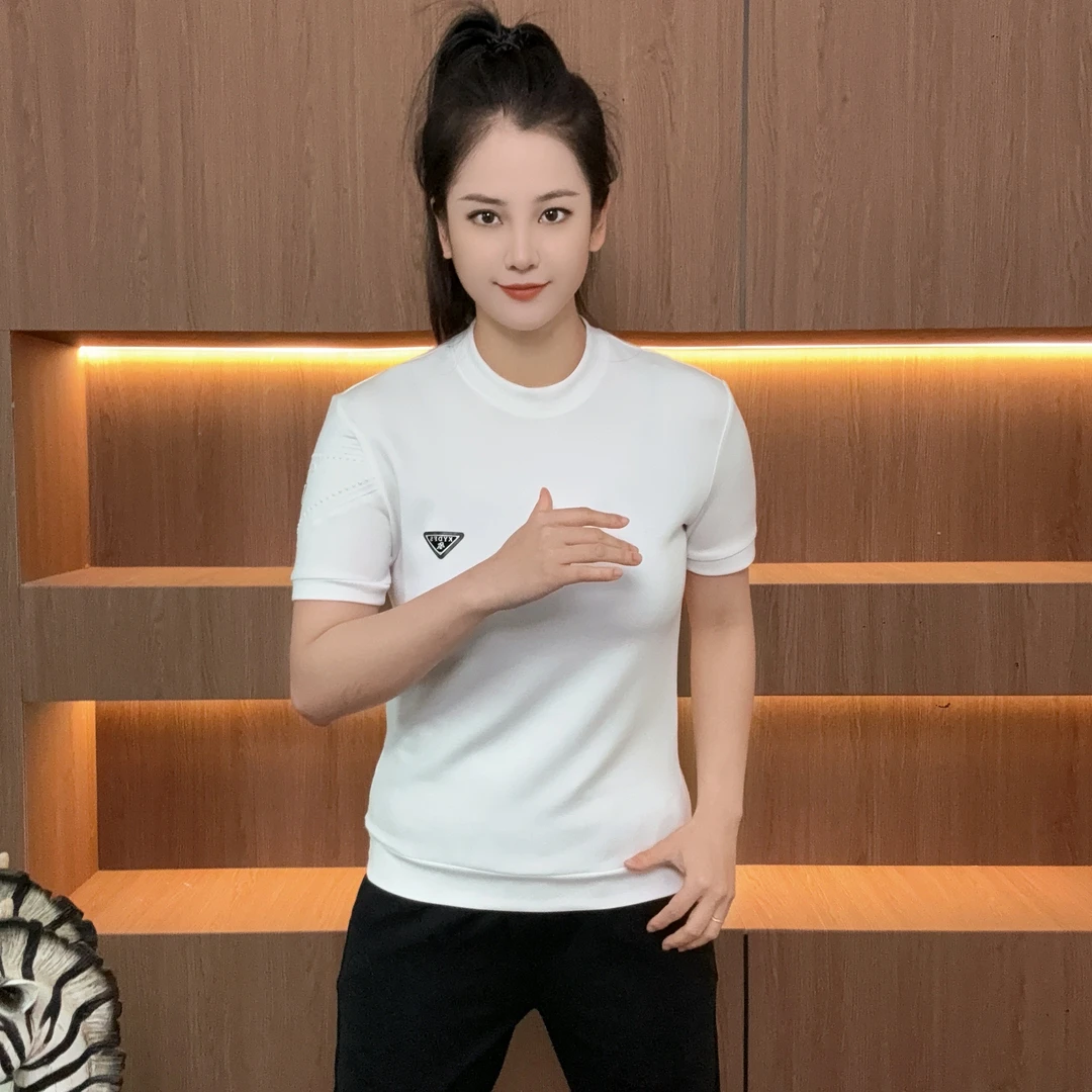 【超时速男装】夏季新品倒三角标潮流简约修身百搭经典短袖T恤8116