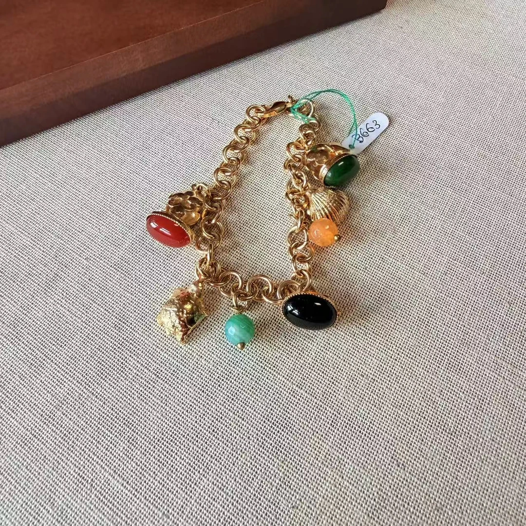 铜合金珐琅手链 意大利手工饰品 B小众古典手链(B663)