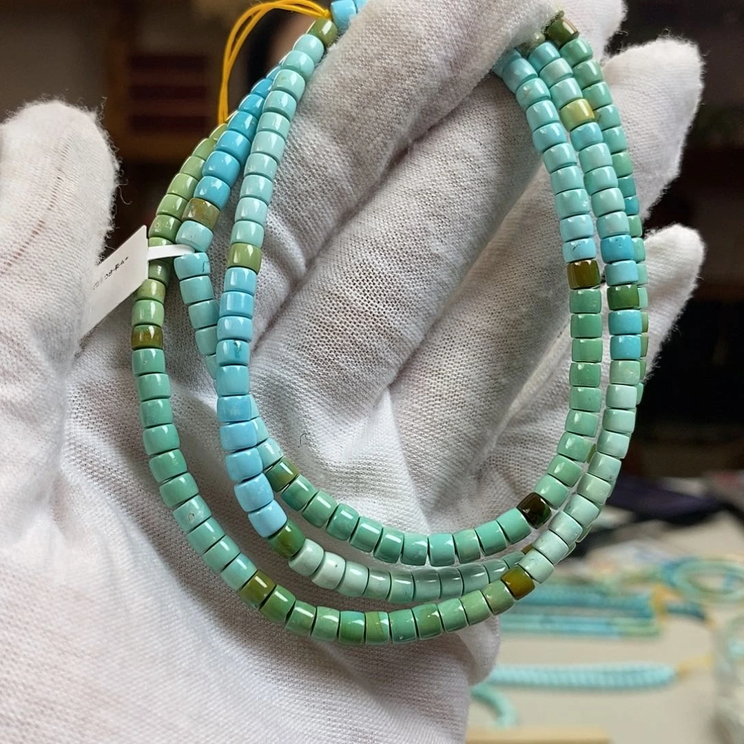 绿松石A27炫彩直切108卡4+未镶嵌