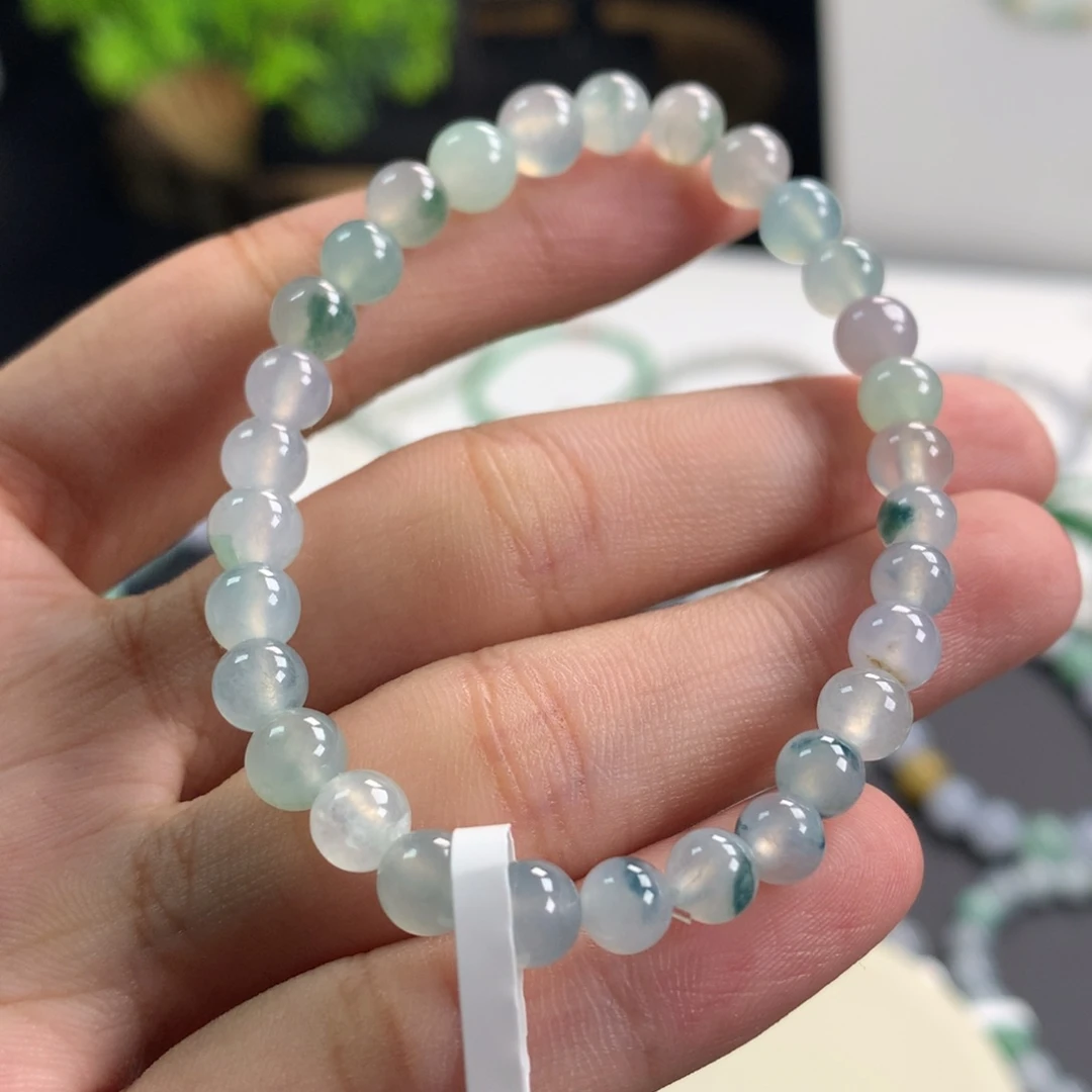 翡翠未镶嵌手链卡5～6.2