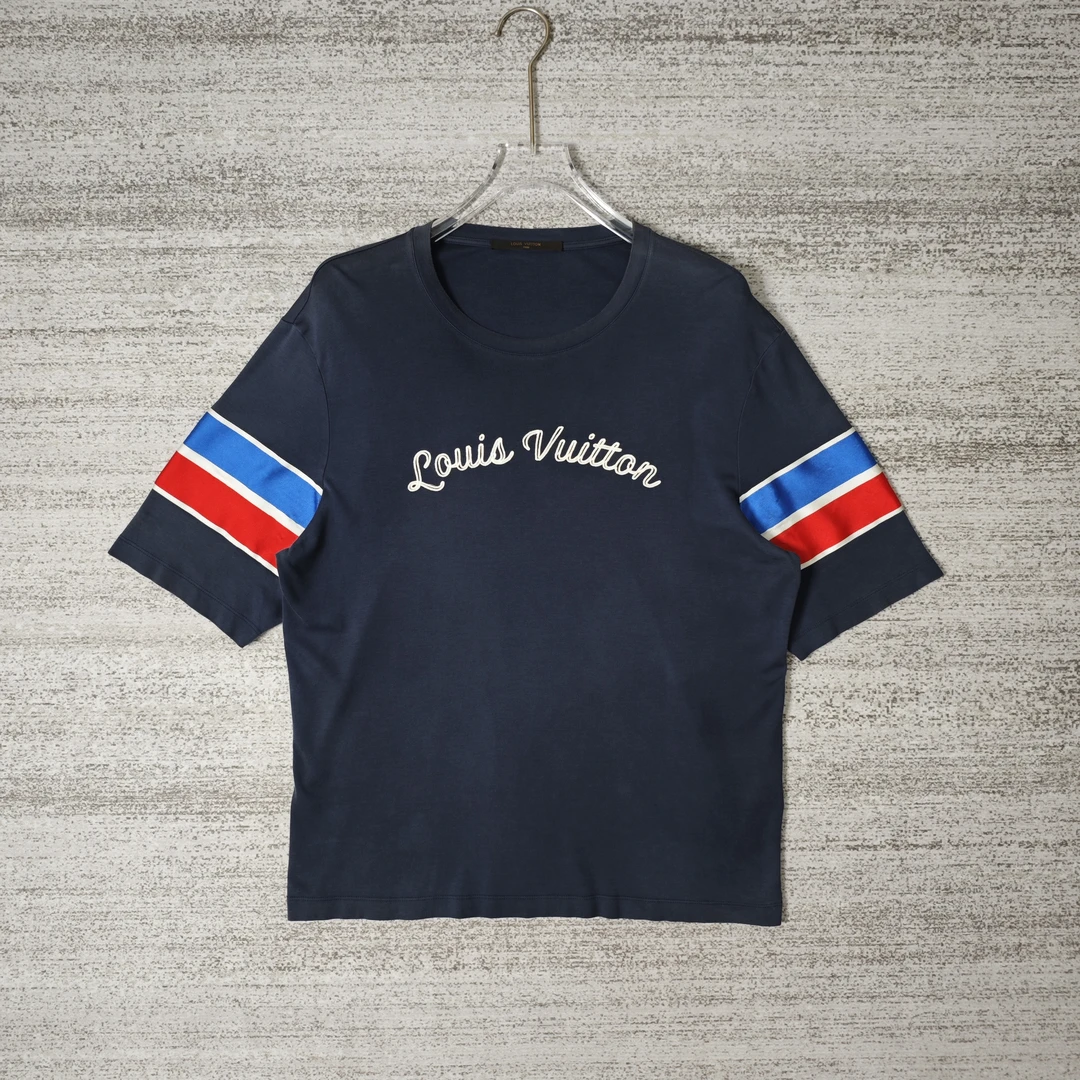 95新 LouisVuitton/路易威登 经典织带圆领短袖T恤/尺码Xl＃5075