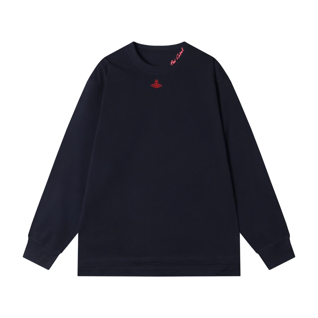 春夏新款时尚个性美式印花字母刺绣圆领长袖T恤休闲百搭男士上衣