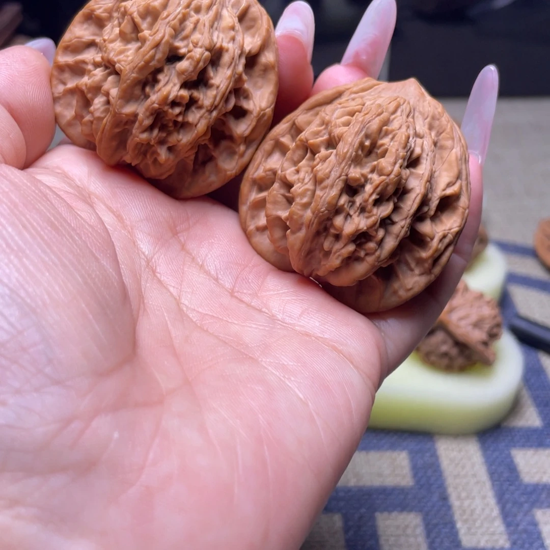 吊坠文玩核桃45粗筋麦穗虎头