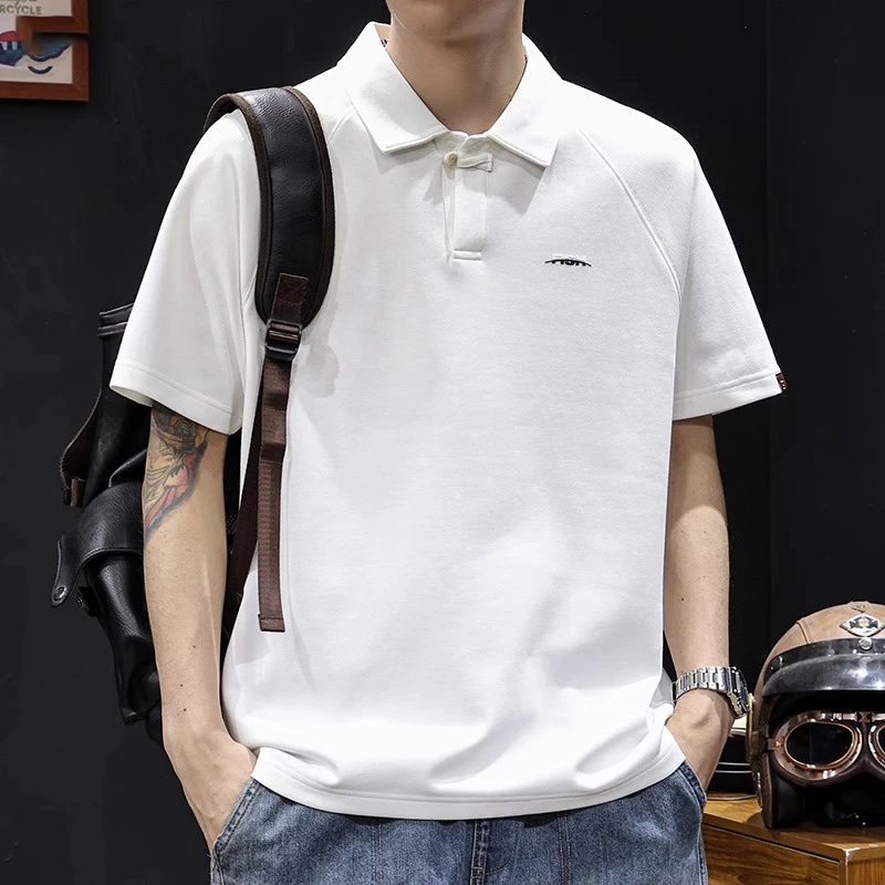 LEIGHZ/雷茨Polo衫男士短袖t恤潮牌大码夏季新款美式透气针织百搭