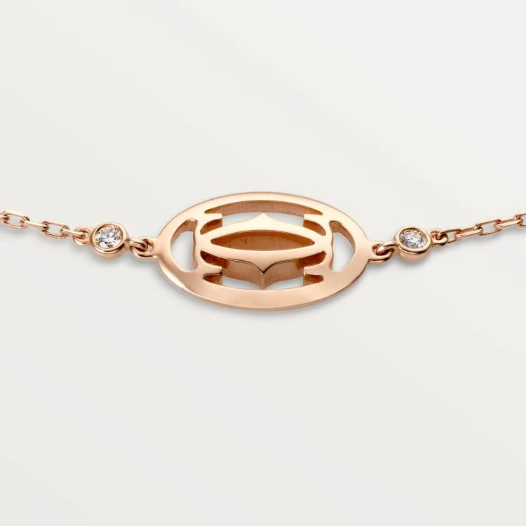 99新 Cartier/卡地亚 卡地亚18k金Logo手链两颗钻石