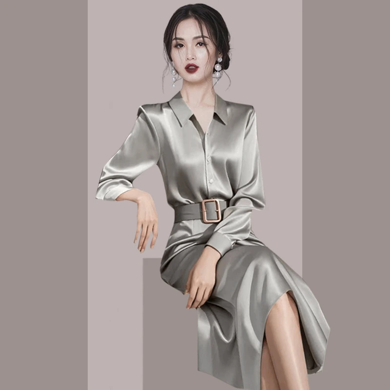 春季新款时尚法式高端精致轻奢高级感气质洋气高贵收腰显瘦连衣裙