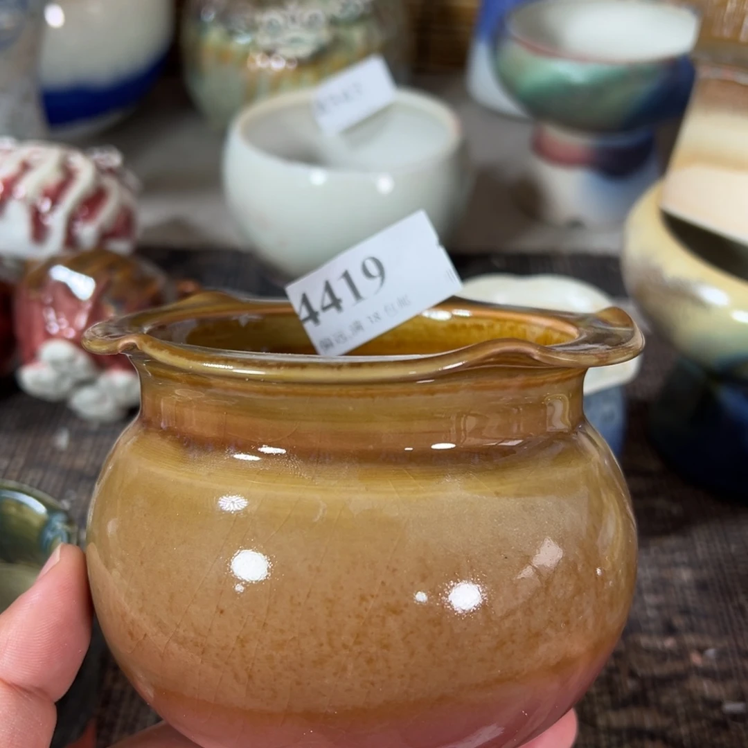 红陶口8高8 景德镇手工花盆