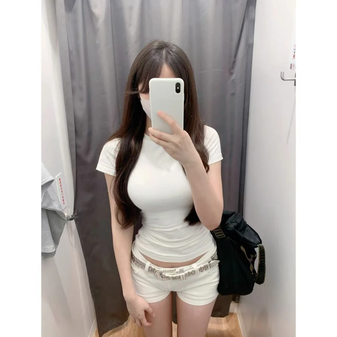 徐秋阳  居中（小版型)春夏新款百搭时尚显瘦短袖12053