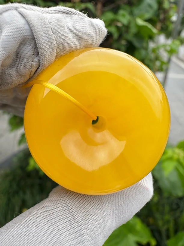 假一赔十，天然琥珀蜜蜡，蜜蜡吊坠，厚庄饱满 蜜蜡平安扣 编号26