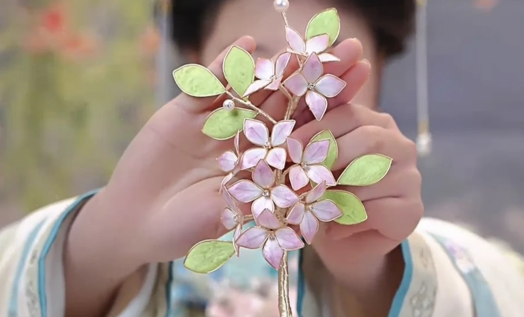 江南浔汉服头饰古风饰品 绒花默认软簪 加主体找客服