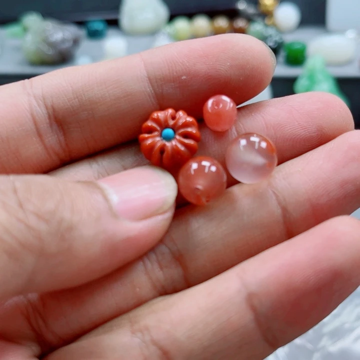 未镶嵌南红玛瑙珠宝半成品多样性发货
