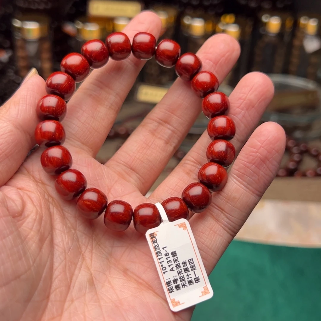 神***拍檀香紫檀（小叶紫檀）手串/手链1011数控老形原汁原味顶泥