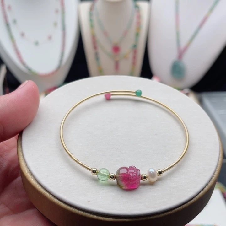 未镶嵌手链碧玺碧玺手链