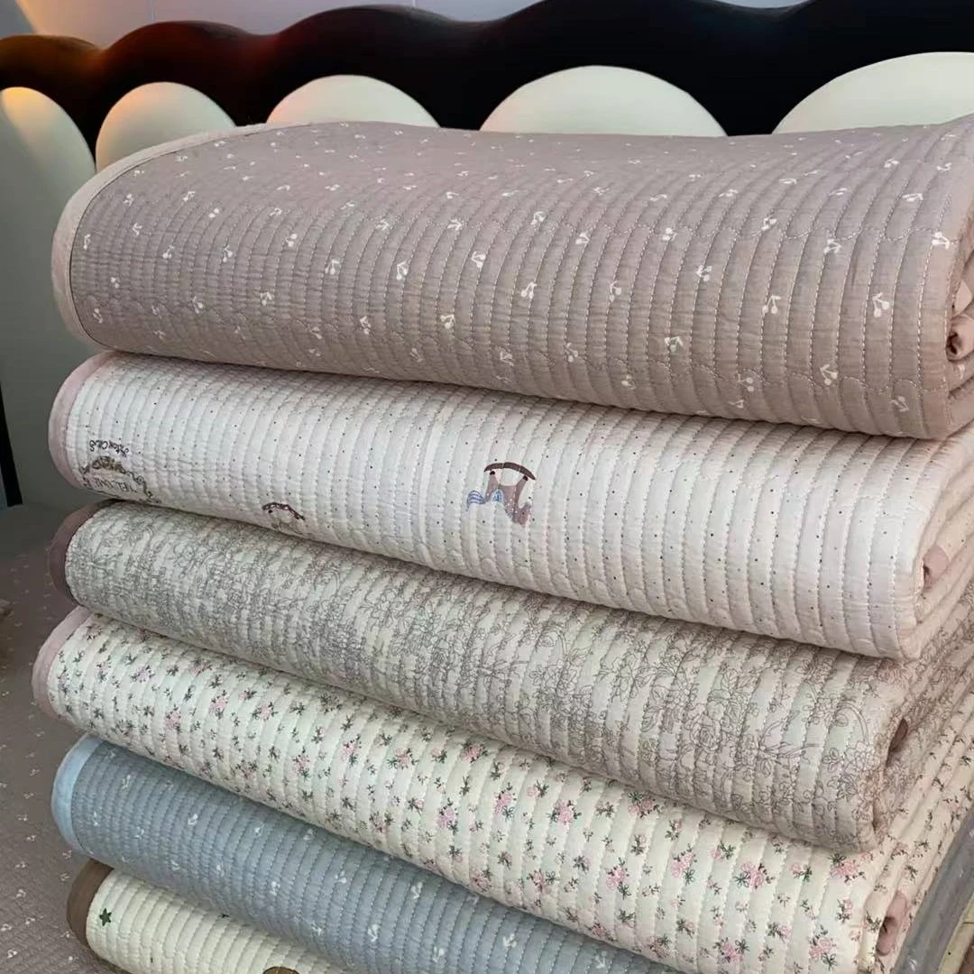 【双面全棉】100%纯棉床盖一条 小清新两面铺~多功能四季用超柔软