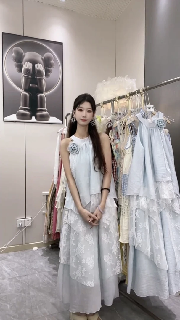 【大器力荐】女装夏季时尚 气质 吊带女装连衣裙 长裙 显瘦少女仙气