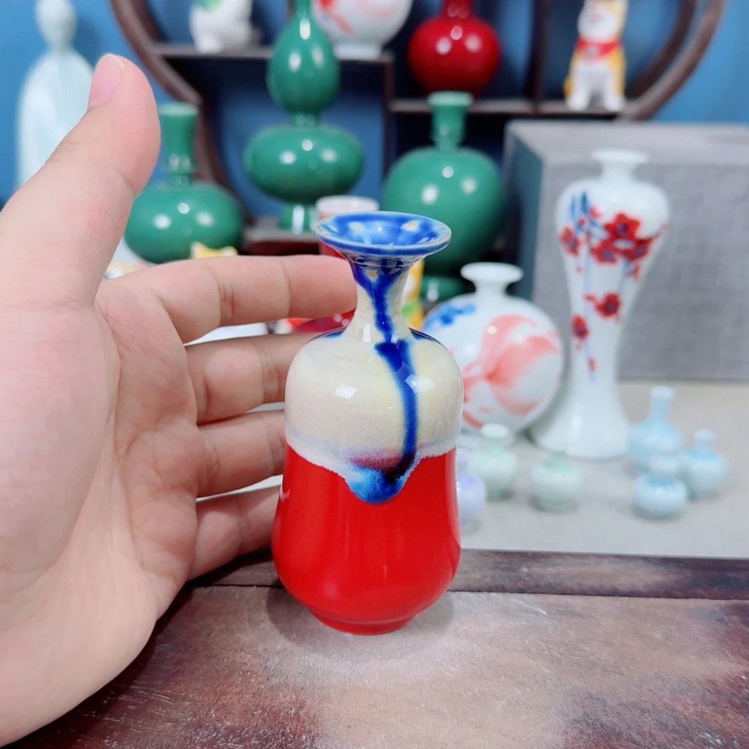 陶瓷手工小花器摆件