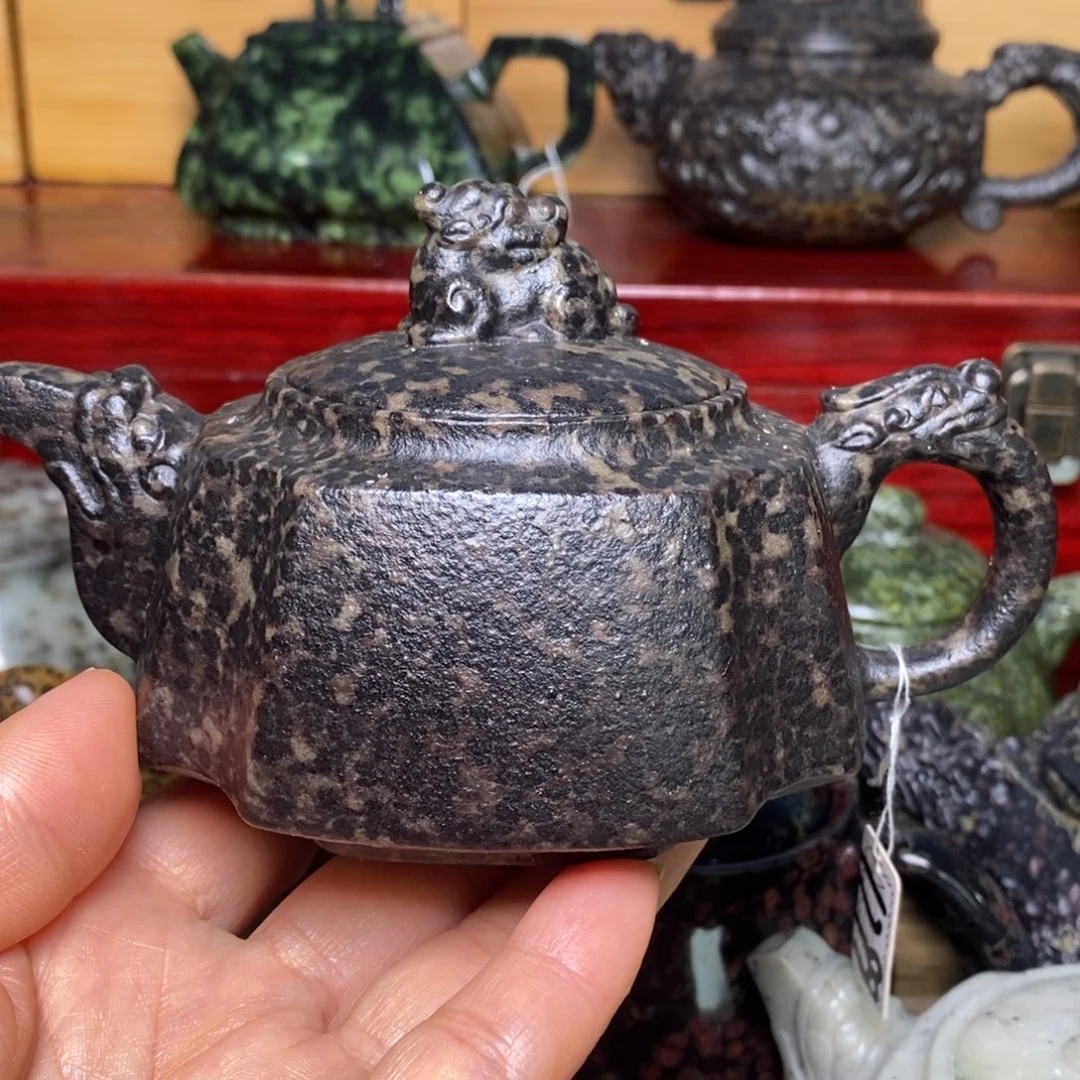 冰碛岩豹纹龙尊壶240cc