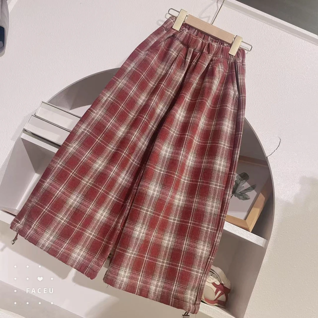 503253《现》 韩版优选春季儿童休闲舒适时尚百搭格子休闲裤