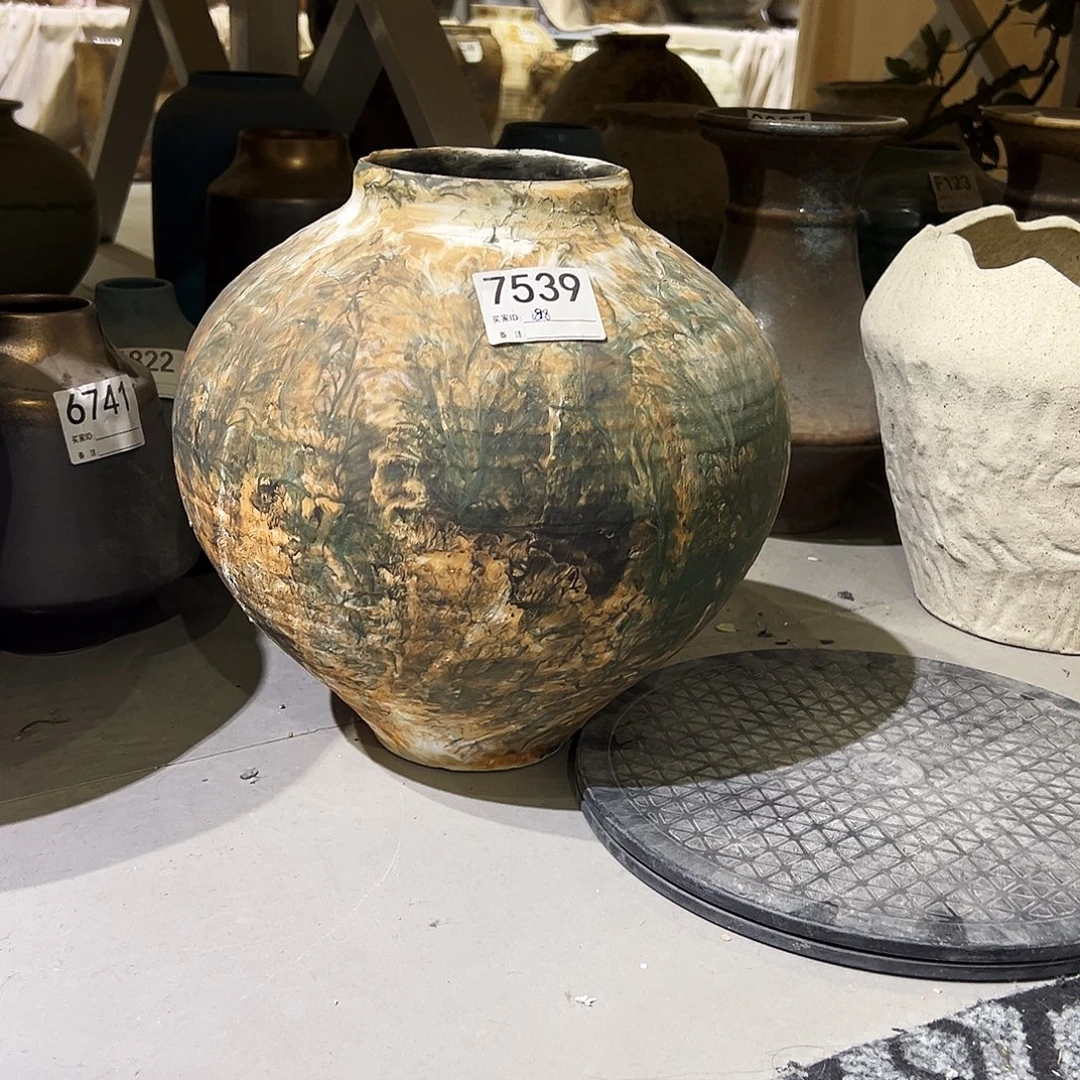 瓶7539高30口11陶瓷花瓶无孔