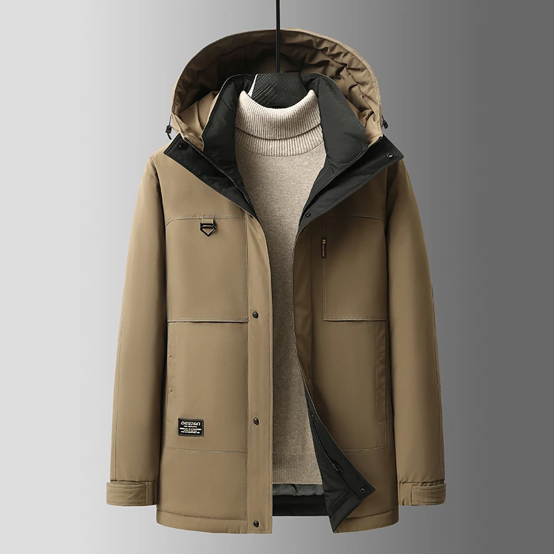 LANG DENG/浪登男士冬季休闲户外抗寒保暖连帽羽绒服UW011