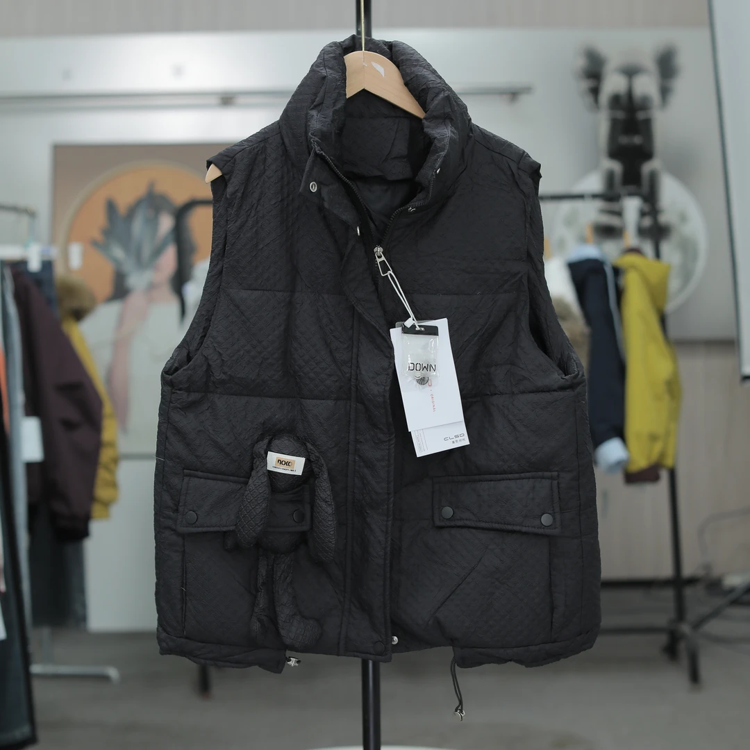 22A06保暖马夹女韩版厚款羽绒服冬季百搭风时尚无袖羽绒马甲