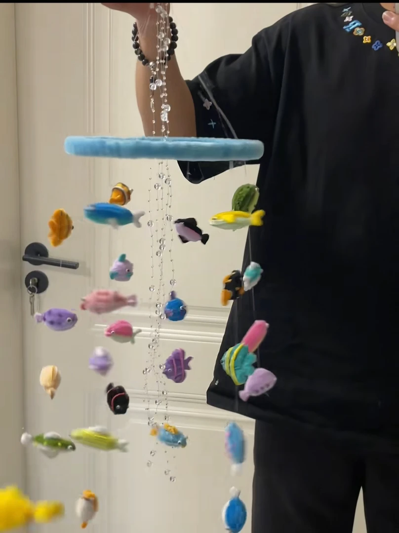 扭扭棒海洋小鱼风铃空中挂饰材料包适合手工diy送闺蜜朋友